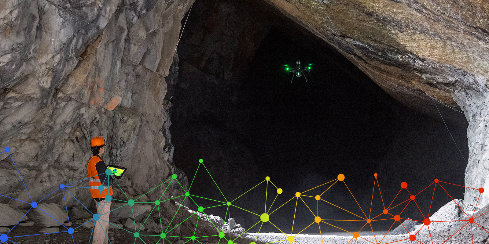 Hovermap-Drone-Mounted-LiDAR-scanning-scans MINELiDAR Hovermap Drone Mounted LiDAR scanning scans mining underground Perth Western Australia