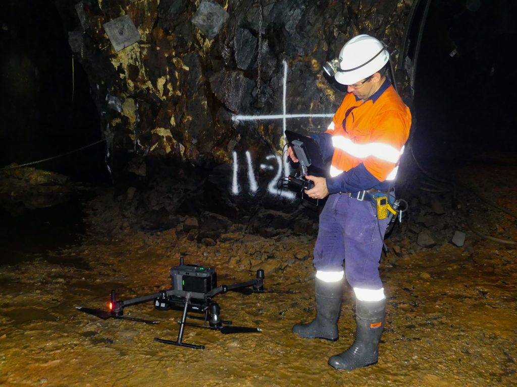 Peter at Maldon Underground Stope Scan 1